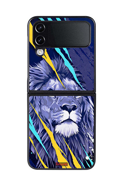 Tolwak غطاء حماية لهاتف Samsung Galaxy Z Flip 4 بتصميم الأسد الملك