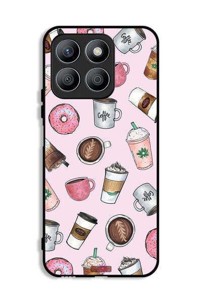 Tolwak غطاء حماية لهاتف Honor X8b برسومات محبي القهوة