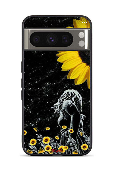 Tolwak غطاء حماية لهاتف Google Pixel 8 Pro بتصميم فتاة تنظر إلى فن القمر