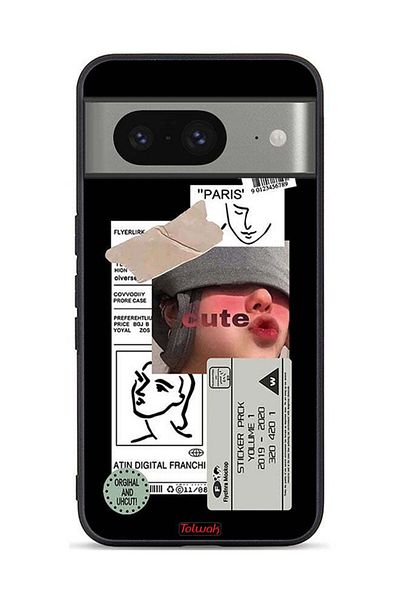 Tolwak Google Pixel 8 Protective Case Cover Cute Sticker