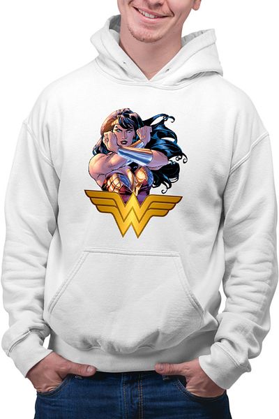 OEM Men's Hoodie Wonder Woman Fight Book Cartoons Animation