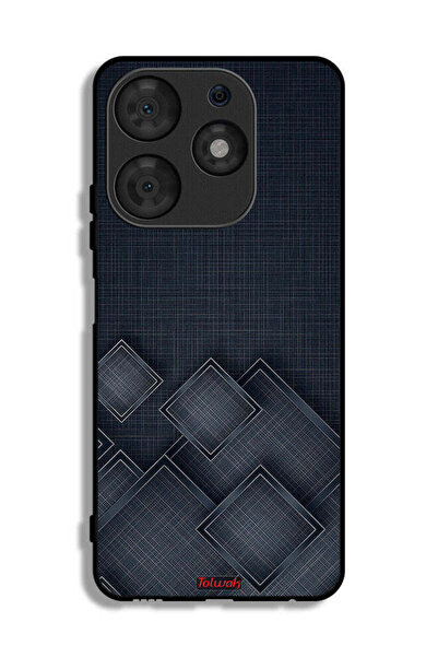 Tolwak Tecno Spark 10 Pro Protective Case Cover Squares Pattern On Cloth