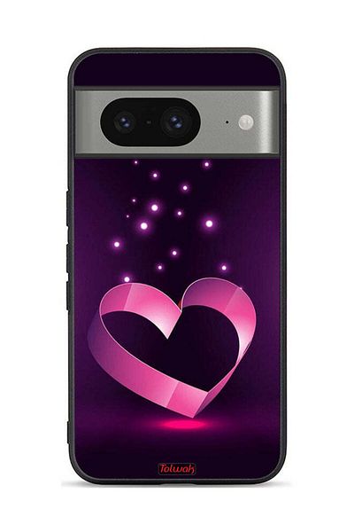 Tolwak Google Pixel 8 Protective Case Cover Heart Art