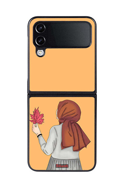 Tolwak غطاء حماية لهاتف Samsung Galaxy Z Flip 4 يحمل ورقة شجر