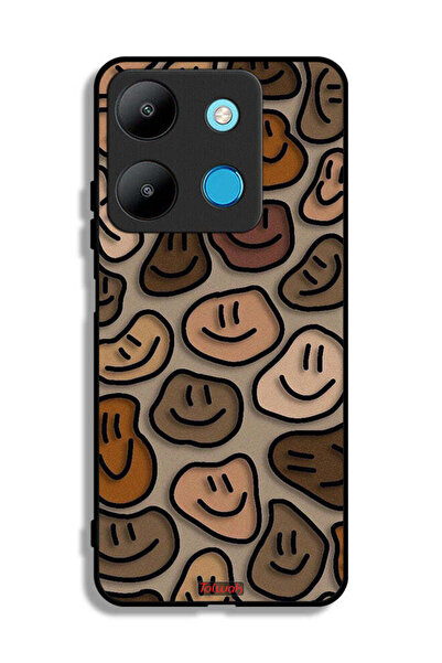 Tolwak غطاء حماية لهاتف إنفينيكس سمارت 7 برسومات وجوه مبتسمة