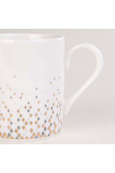 Dallaty grey and white porcelain Turkish coffee cups set 12 pcs