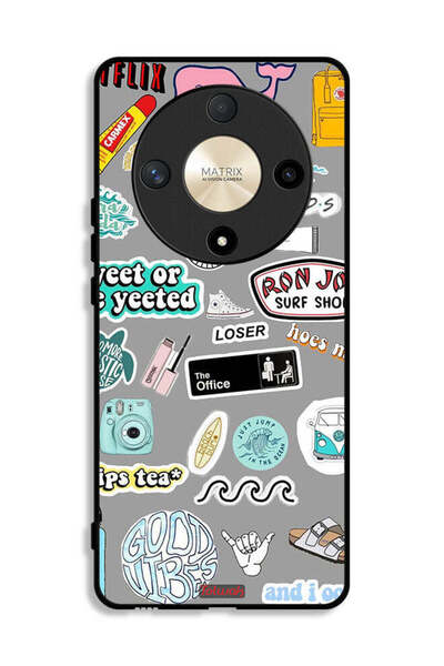 Tolwak Honor X9b Protective Case Cover Good Vibes Stickers