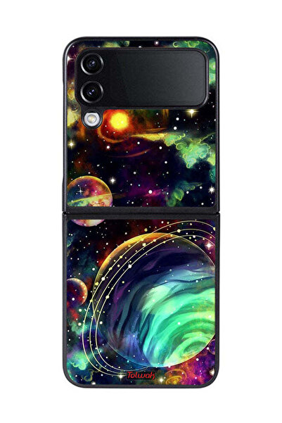 Tolwak غطاء حماية لهاتف Samsung Galaxy Z Flip 4 بتصميم الكواكب
