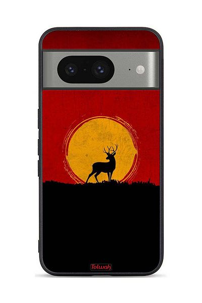 Tolwak غطاء حماية لجهاز Google Pixel 8 بتصميم غزال وقمر