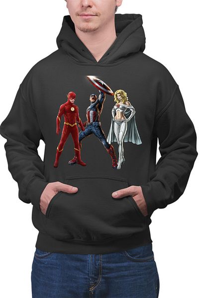 OEM Hanorac Barbati Flash Emma Frost The Avengers Fight Captain Multiverse