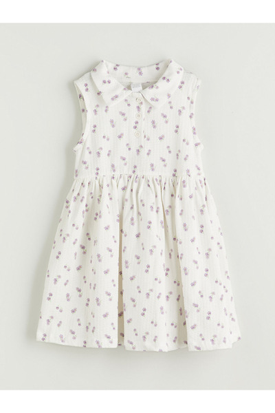 LC Waikiki Lcw Girl's Crew Neck Floral Dress