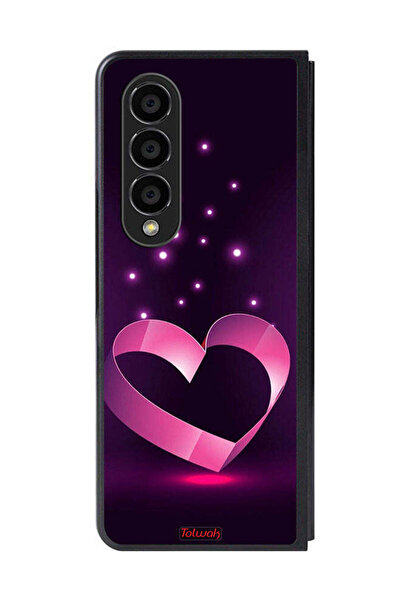 Tolwak غطاء حماية لهاتف سامسونج جالاكسي زد فولد 4 بتصميم قلب