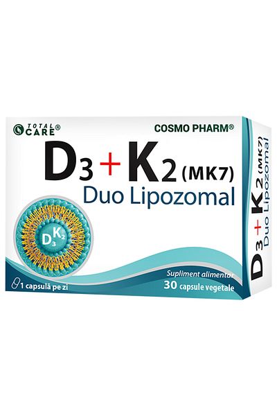 Cosmo Pharm Vitamina D3 K2 Lipozomala – absorbtie ridicata