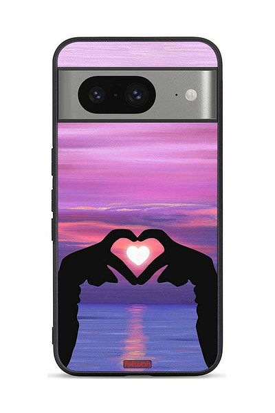 Tolwak Google Pixel 8 Protective Case Cover Heart Moon