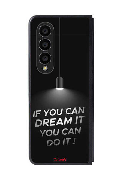 Tolwak غطاء حماية لهاتف Samsung Galaxy Z Fold 4 إذا كنت تستطيع أن تحلم به، يم...