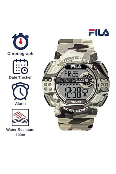 Fila Adult Unisex Digital Watch, Beige 38-171-004, 52 mm