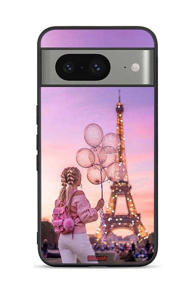 Tolwak Google Pixel 8 Protective Case Cover Girl Holding Balloons