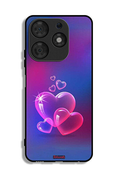 Tolwak Tecno Spark 10 Pro Protective Case Cover Water Hearts