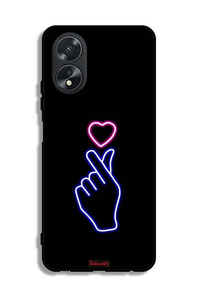 Tolwak Oppo A38 Protective Case Cover Snap Heart Art