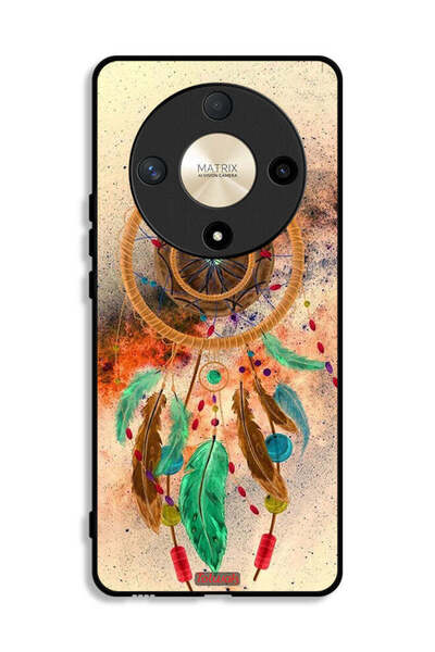 Tolwak Honor X9b Protective Case Cover Mandala Hanging Feathers