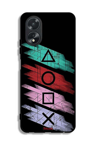 Tolwak غطاء حماية لهاتف Oppo A38 برسومات أيقونات لعبة الحبار