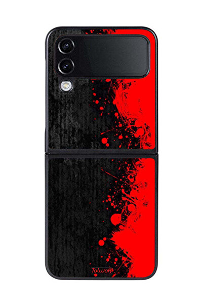 Tolwak غطاء حماية لهاتف Samsung Galaxy Z Flip 4 بنمط تجريدي