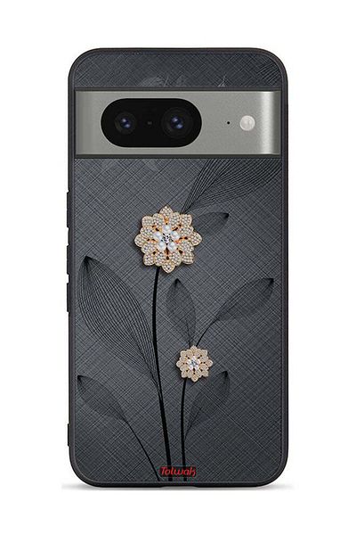 Tolwak Google Pixel 8 Protective Case Cover Diamond Flowers Art
