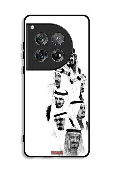 Tolwak غطاء حماية لهاتف OnePlus 12 - فن ملوك السعودية - أبيض وأسود