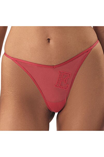 ESOTIQ Tanga pentru femei din plasă cu talie în V și detalii brodate | Ora