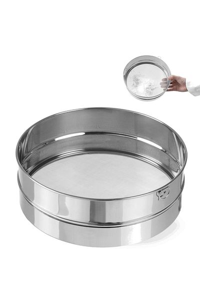 HENDI Sito cukiernicze gęste do przesiewania cukru pudru śr. 407mm stalowe - 637821