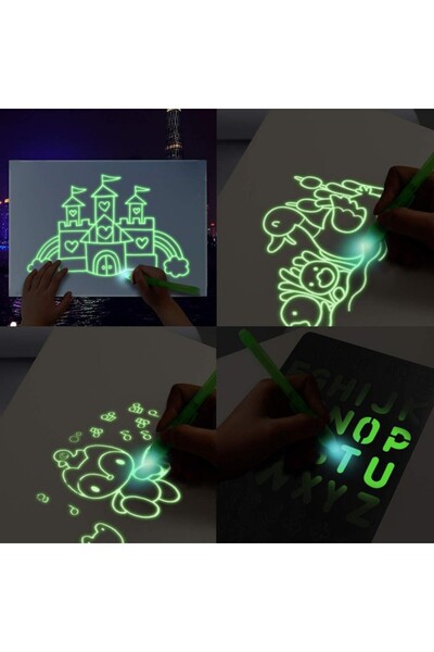 PROCART Magic re-writable phosphorescent board, invisible UV marker A3