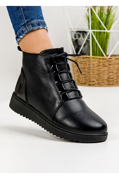 starlike Women's black fur boots A177
