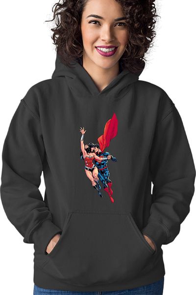OEM Hanorac Femei Wonder Woman Superman Lovers Couple Romance