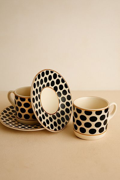 RGS HOMELİFE Polka Dot 2-Piece Cup Set