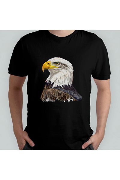 Pixxa Kartal Eagle Unisex 100% Cotton Crew Neck T-Shirt Model 2