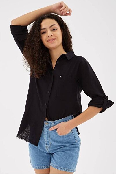 Fashion Friends Women's Shirt with Tassel Hem 25Y0390K1