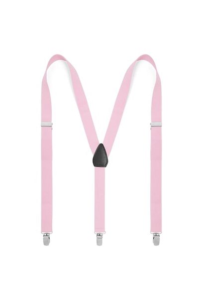 OEM Men's Suspenders with Metal Clips, 3.5 cm, Pink