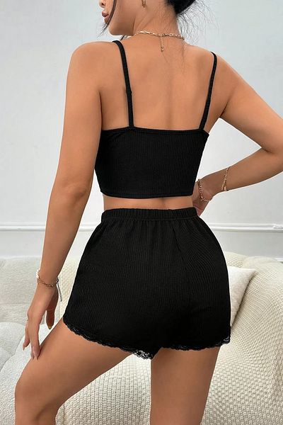 ALPINMODA Bottom Top Shorts Pajama Set