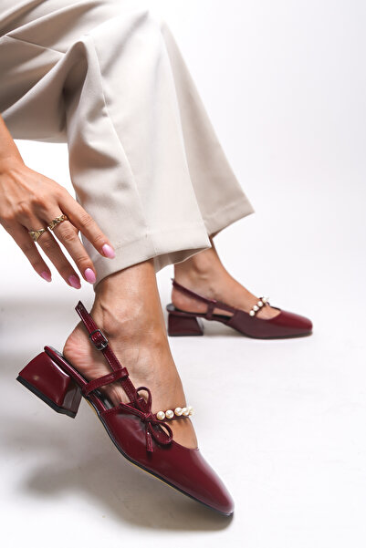 Riccon Elyelyrra Women's Heeled Shoes 0012127 Burgundy Patent Leather