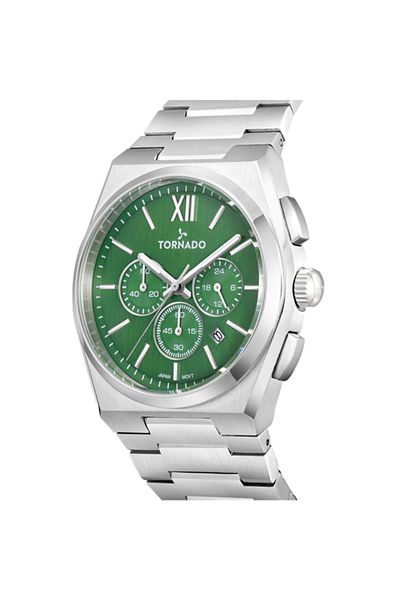 Tornado Aurora Nova Men's Multi Function Green Dial Watch - T24105-SBSH