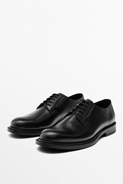 Massimo Dutti Siyah blucher ayakkabı