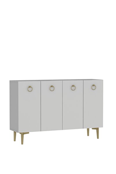 DEMONTE DECOR EFESDD MUTFAK KİLER DOLABI BEYAZ-BEYAZ-ALTIN