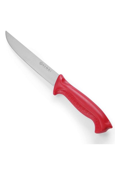 HENDI Nóż rzeźniczy HACCP do surowego mięsa 290mm - czerwony - 842423