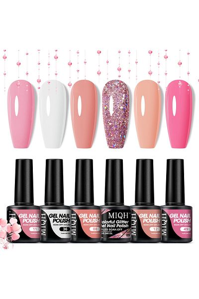 Belora Kit Gel Unghii, 6 Culori - set 3