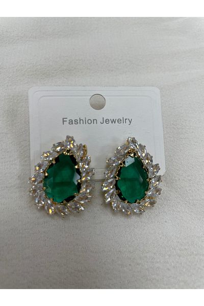 ÇELİKSİLVERTAKI evening dress earrings with stones