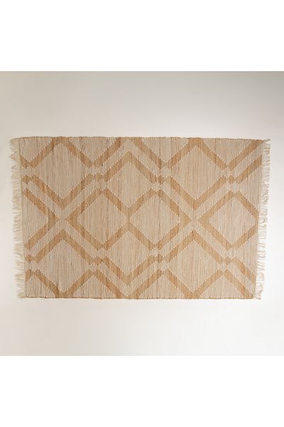 Cottage diamond jute wool rug 160*230