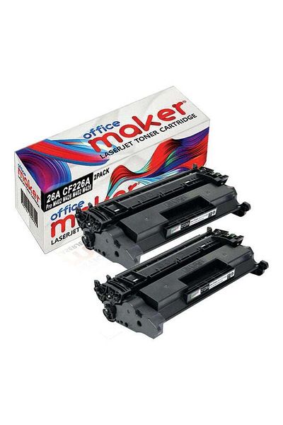 officemate 2 Piece 26A Toner for HP Laserjet Pro M402n/M402dn/M402dw/M402d/MFP M426fdw/M426fdn Black