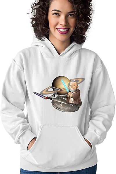 OEM Women's Hoodie Star Trek Obi Wan Kenobi Ride Spaceship Saturn Planet Ring