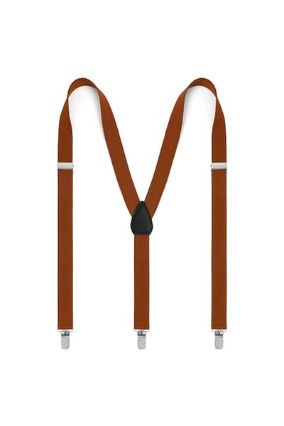 OEM Men's Suspenders with Metal Clasps, 3.5cm, Brown