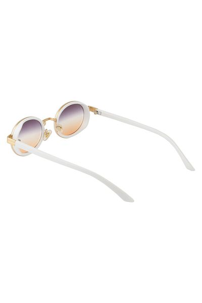 CLAREX Trend Design Oval White Framed Women's Sunglasses